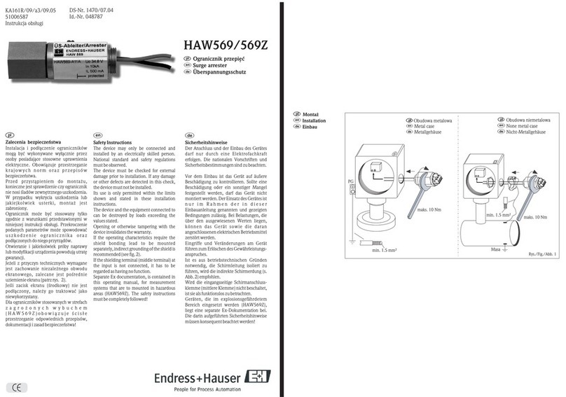 Endress+Hauser HAW569 quick start guide