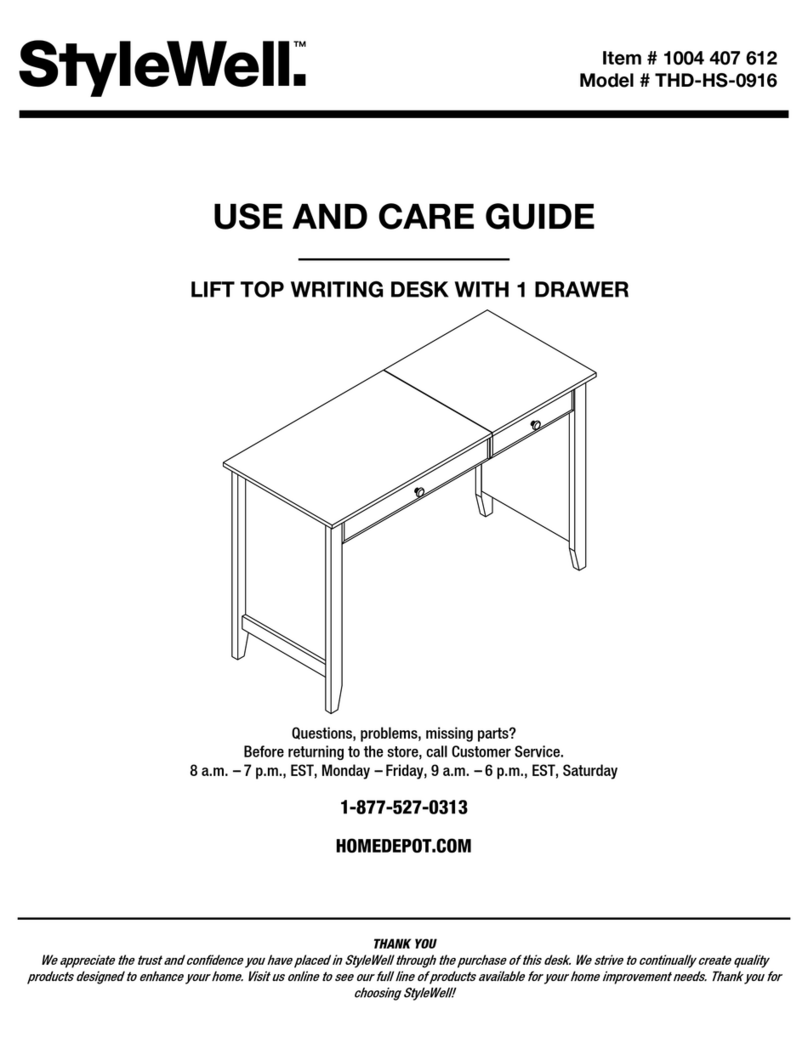 StyleWell THD-HS-0916 Use and care guide