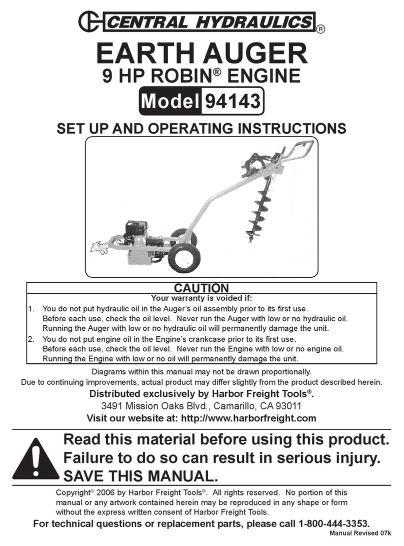 Central Hydraulics 94143 Set up and operating instructions