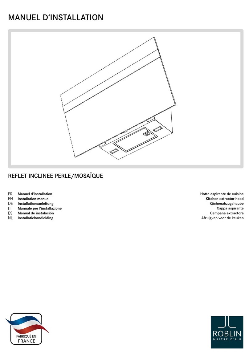 ROBLIN REFLET INCLINEE PERLE/MOSAIQUE installation manual