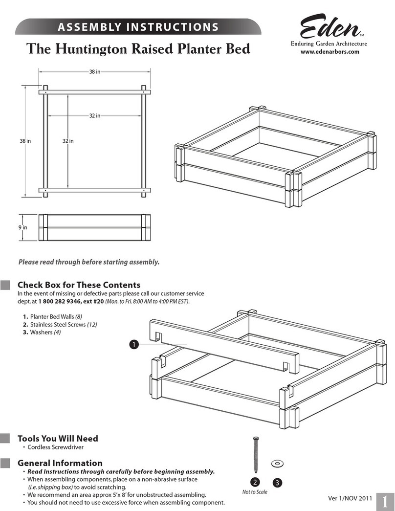 Eden The Huntington Raised Planter Bed Assembly instructions