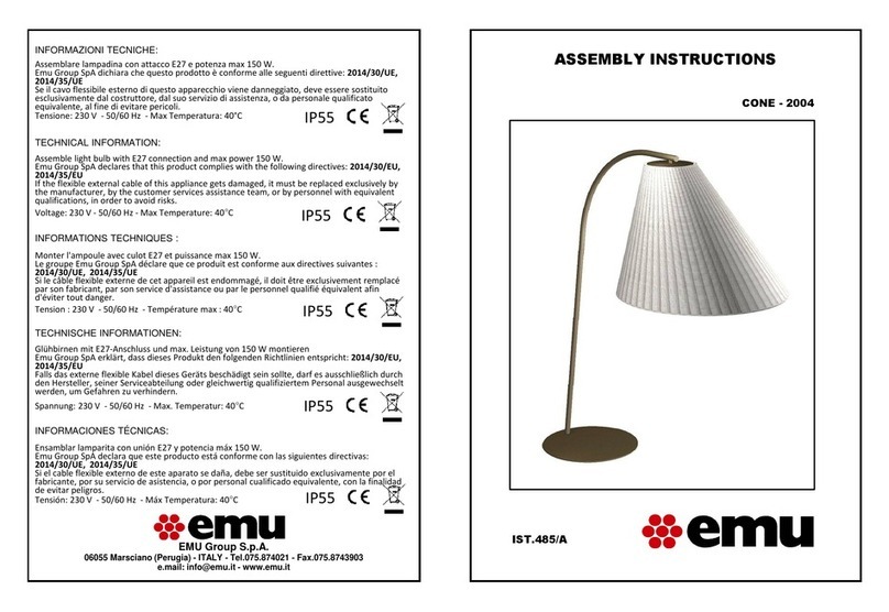 EMU CONE - 2004 Assembly instructions