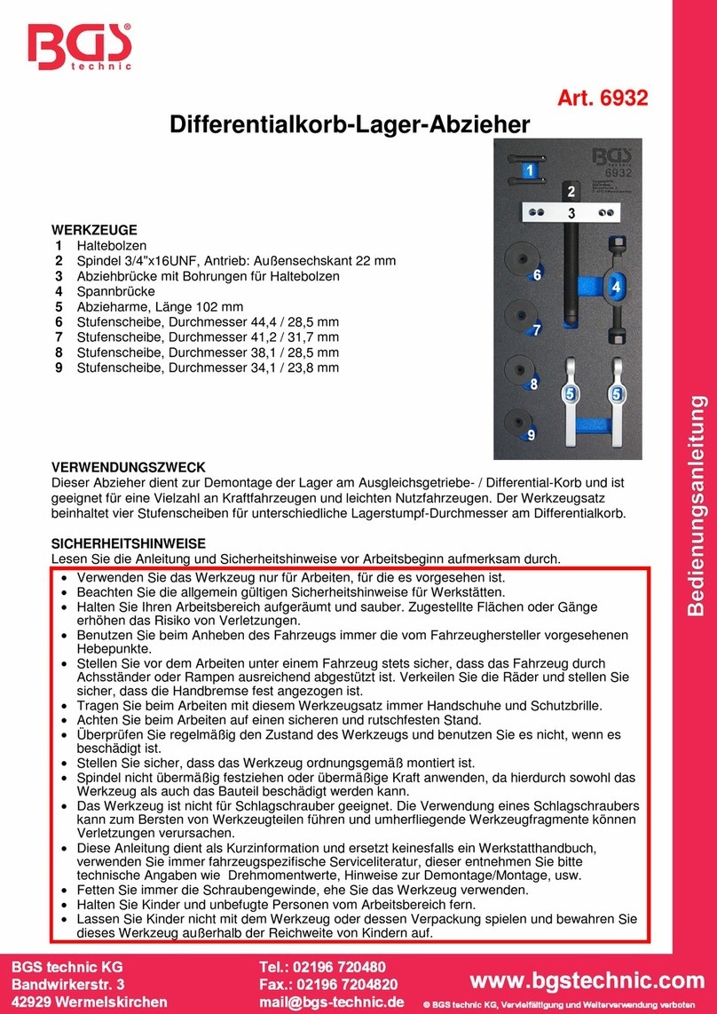 BGS technic 6932 instruction manual