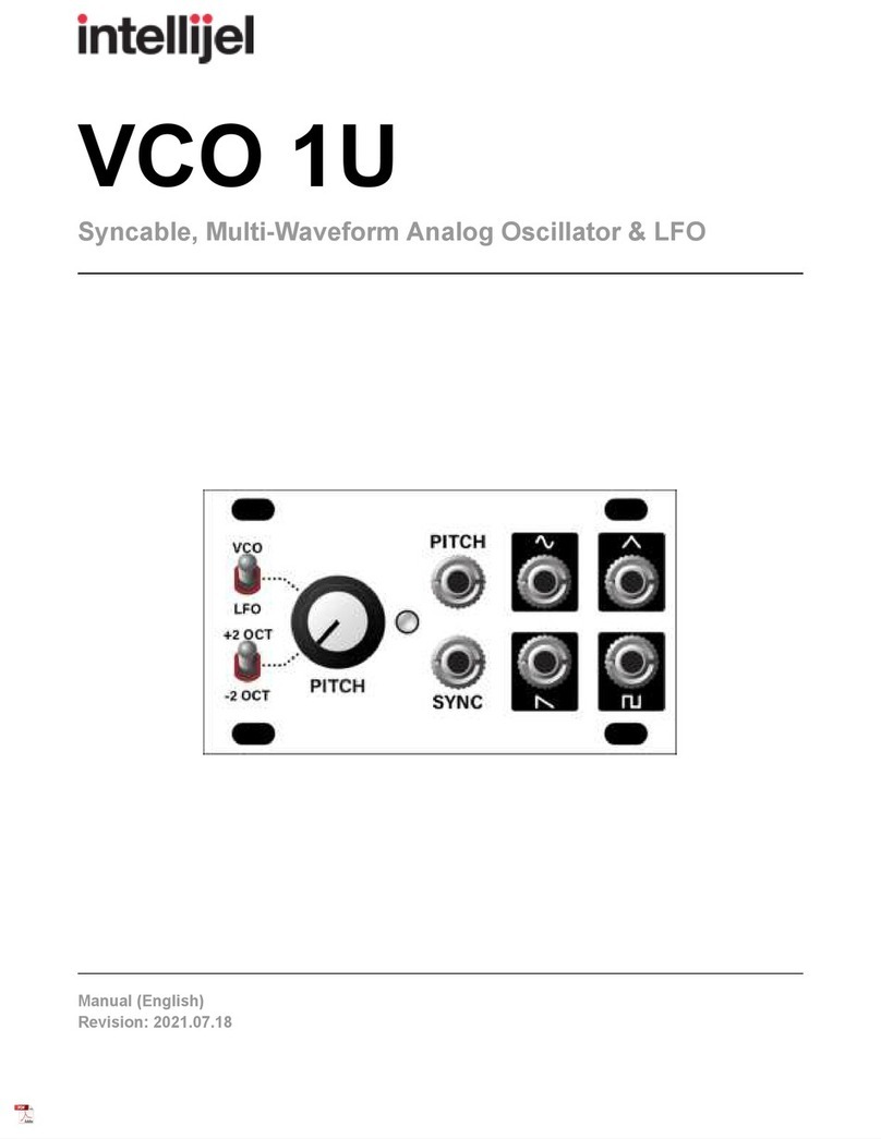 Intellijel VCO 1U User manual Intellijel VCO 1U User manual