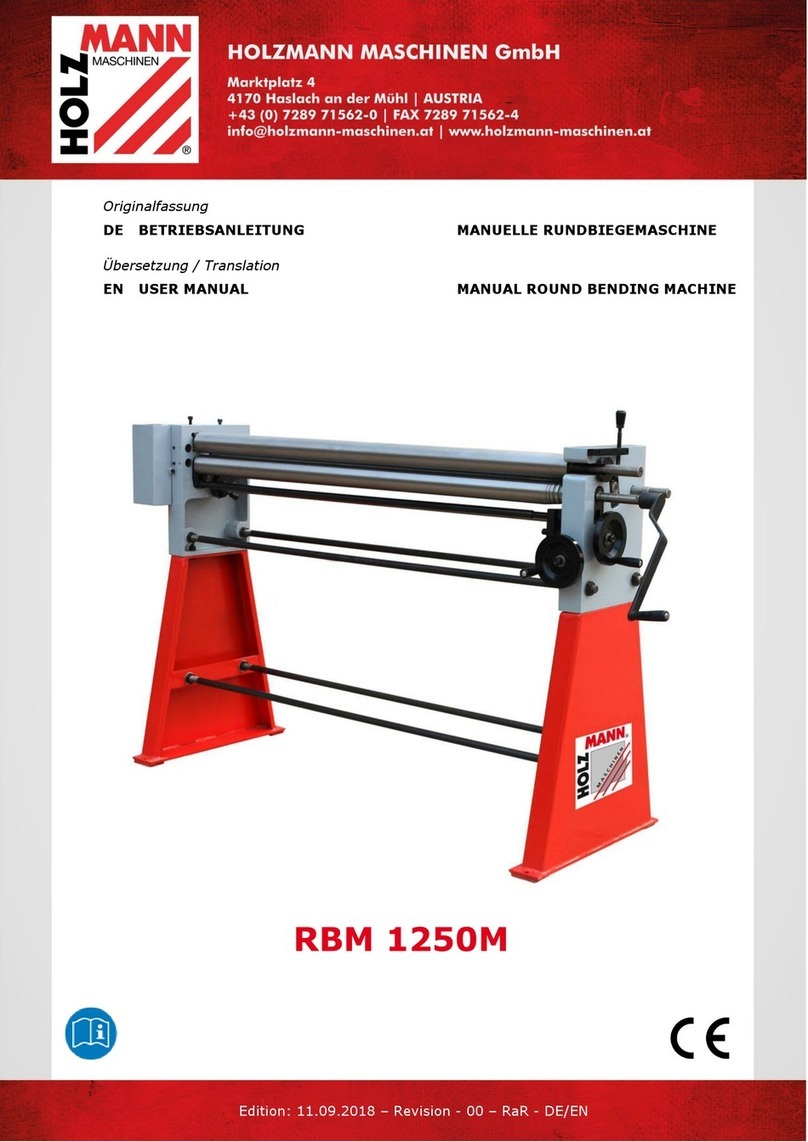 HOLZMANN MASCHINEN RBM 1250M User manual