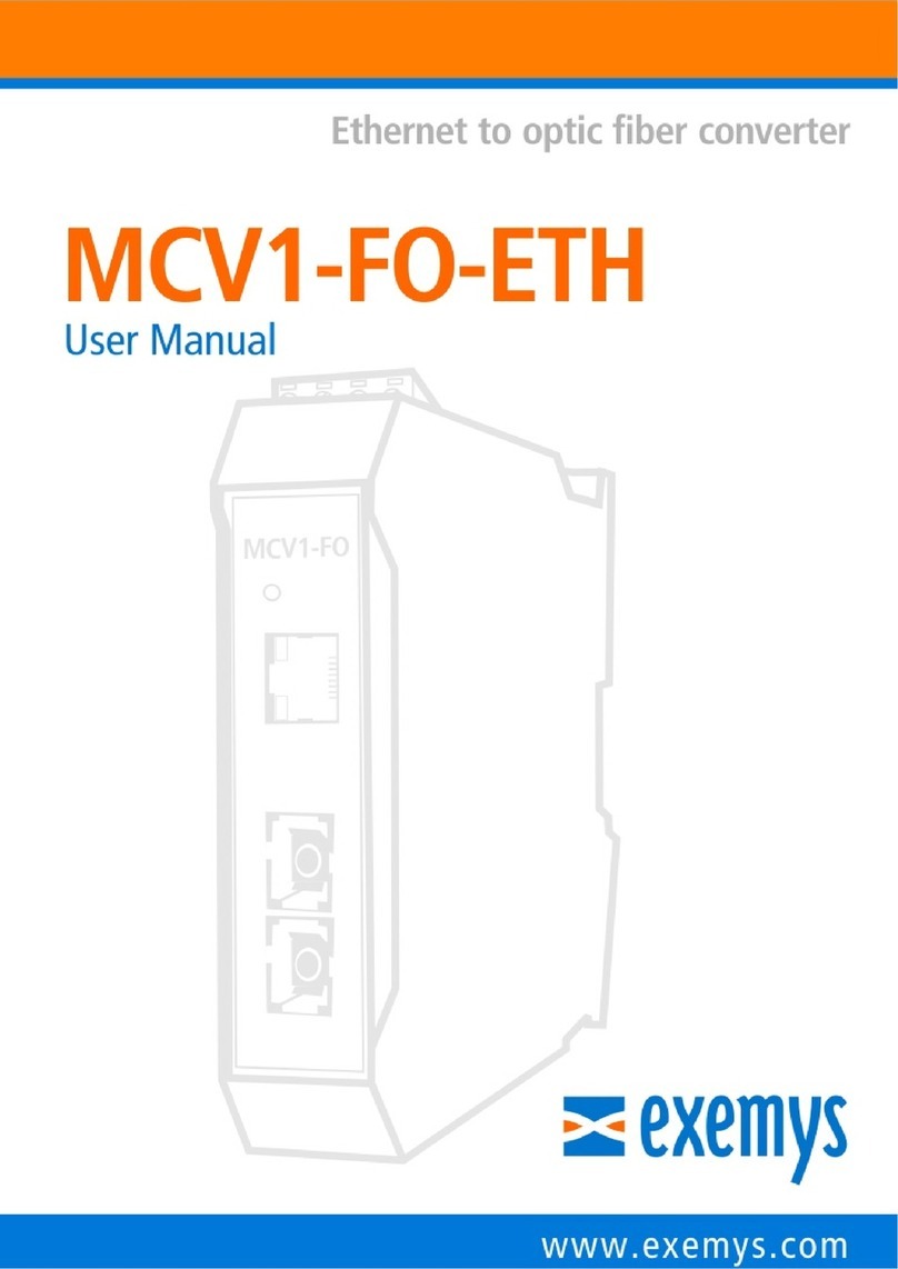 exemys MCV1-FO-ETH user manual exemys MCV1-FO-ETH user manual
