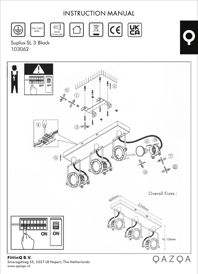 Qazqa Suplux SL 3 Black 103062 instruction manual