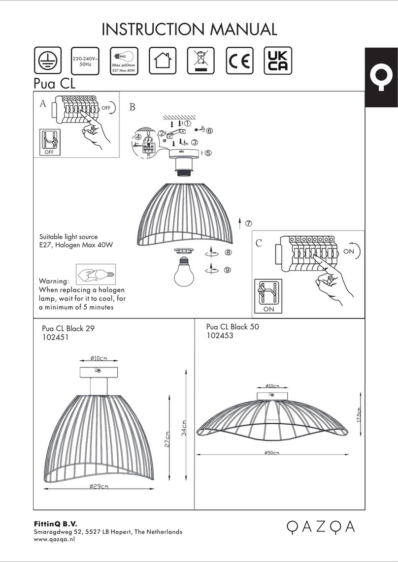 Qazqa Pua CL Black 29 instruction manual