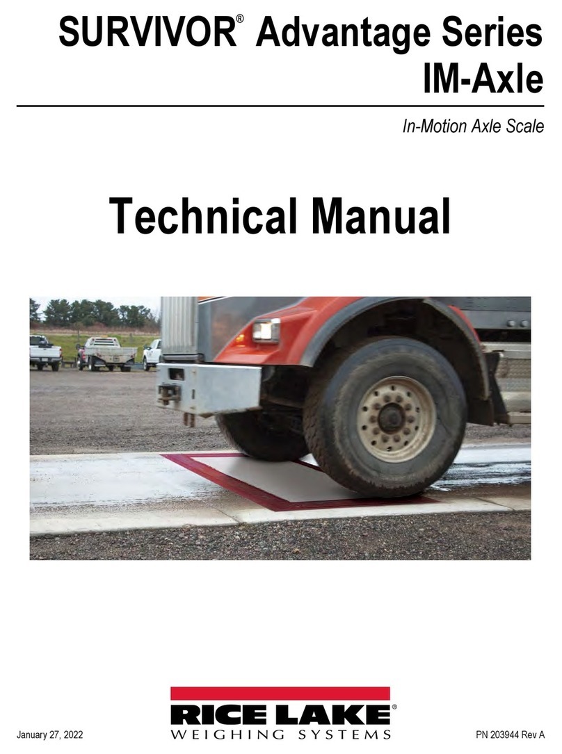 Rice Lake SURVIVOR Advantage Series User manual