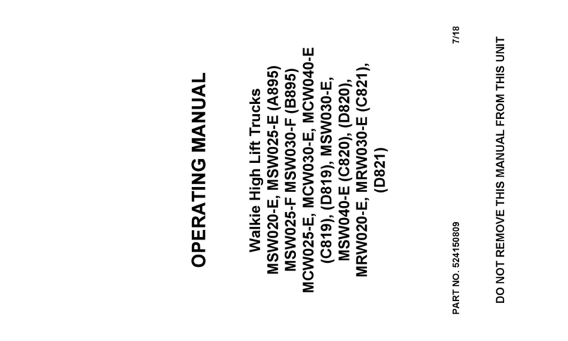 Yale MSW020-E operating manual