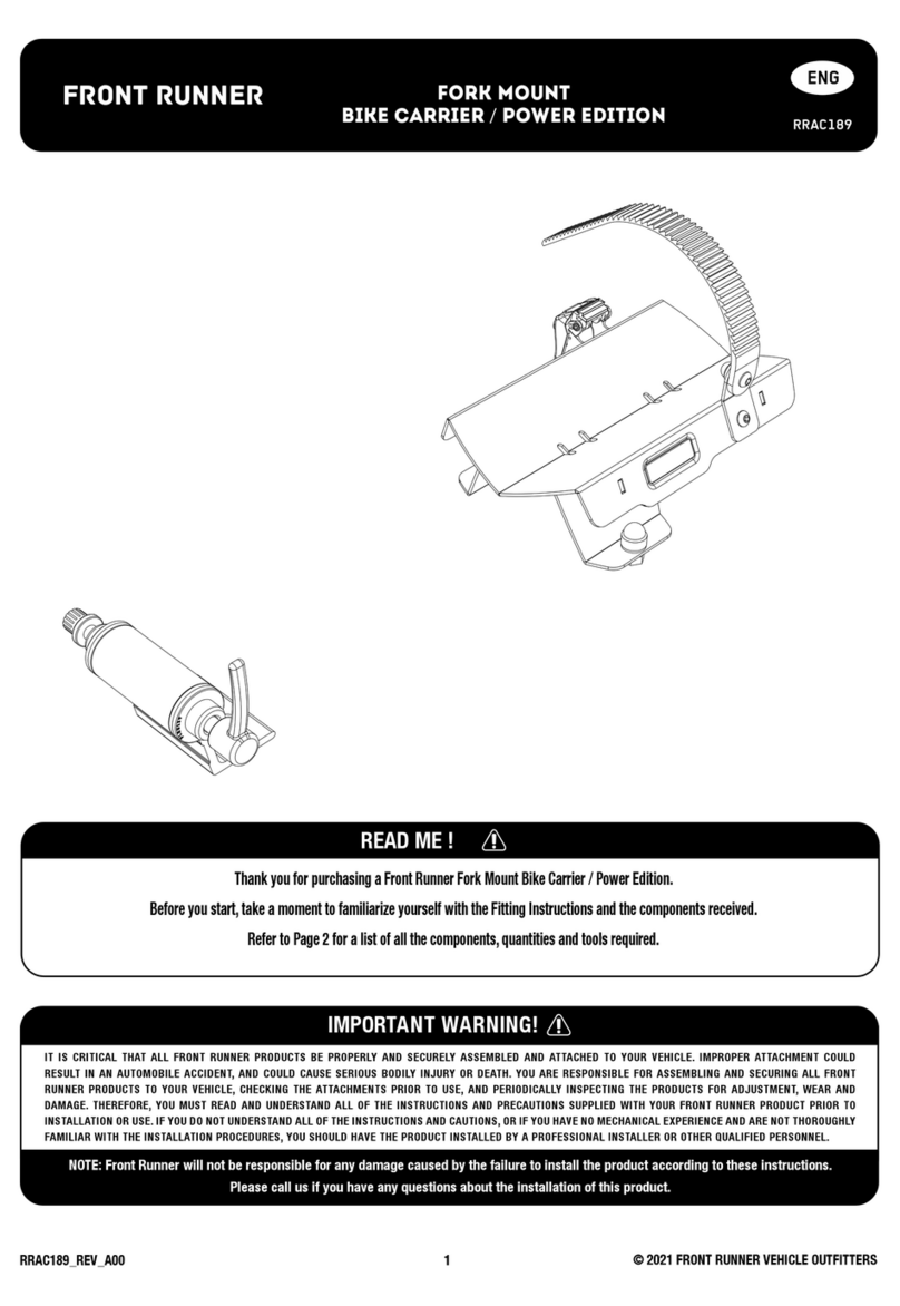 Front Runner RRAC189 Quick start guide