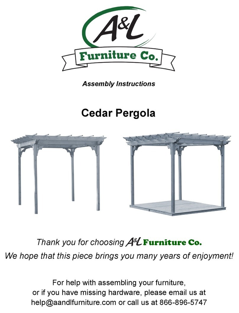 A&L Furniture Cedar Pergola Assembly instructions A&L Furniture Cedar Pergola Assembly instructions