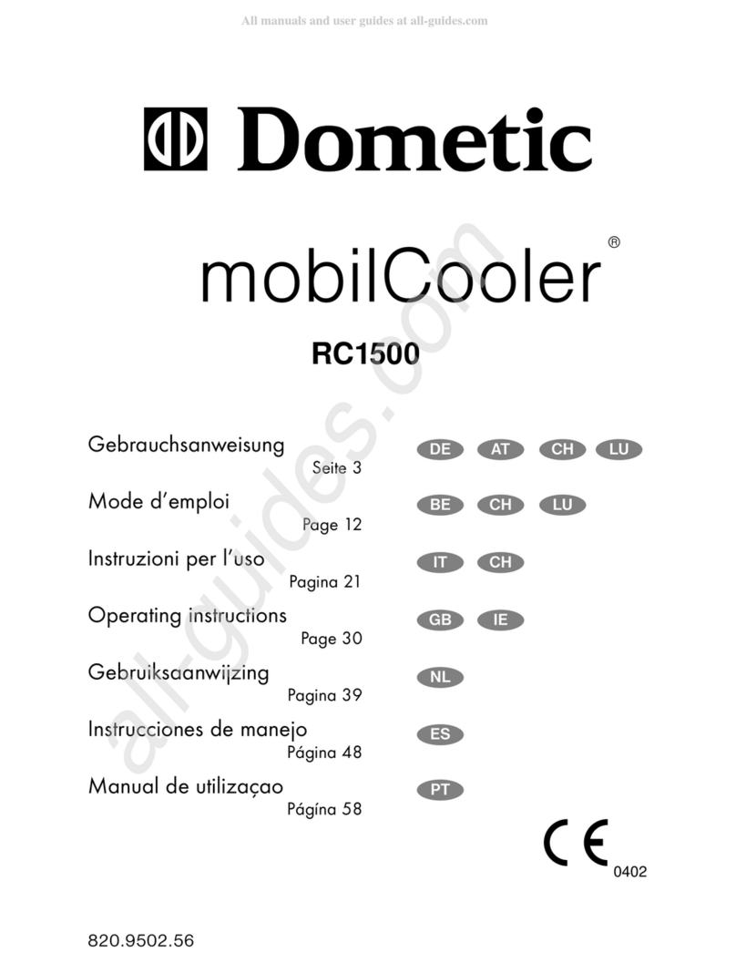 Dometic mobilCooler RC1500 operating instructions Dometic mobilCooler RC1500 operating instructions