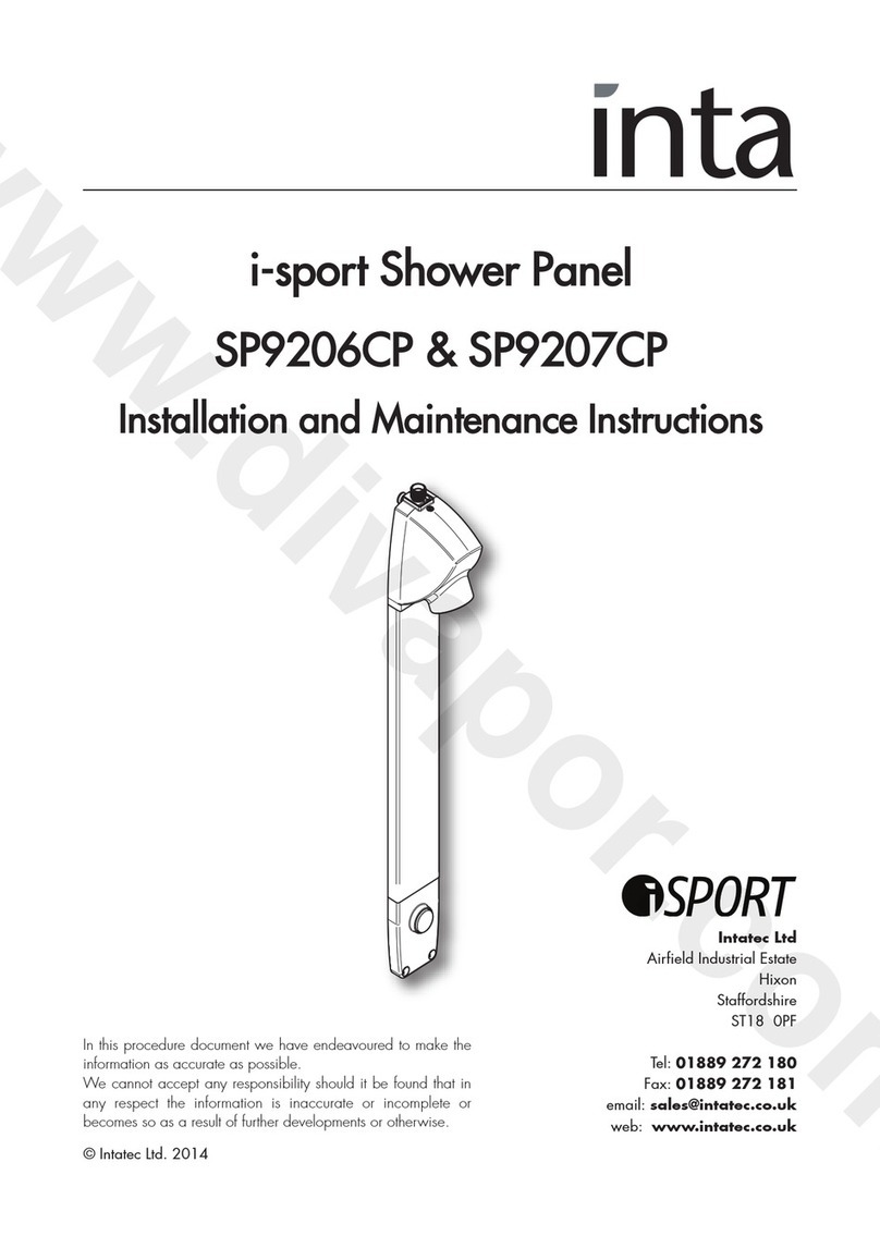 Inta i-sport SP9206CP Installation and maintenance instructions