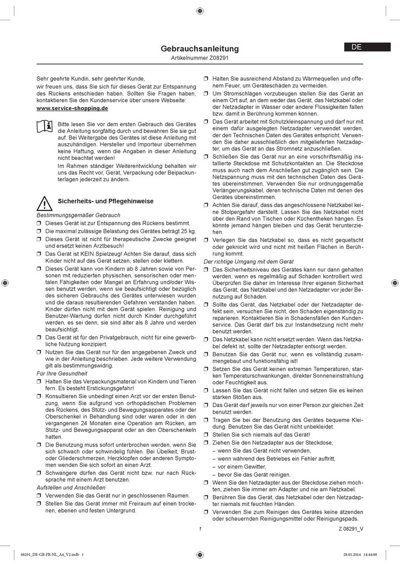 DS Produkte Z08291 operating instructions