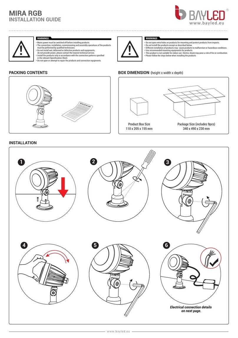 BAYLED MIRA RGB installation guide