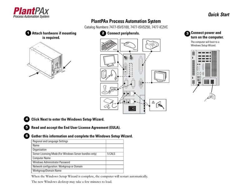 Rockwell Automation PlantPAx 7477-ISVS100 User manual