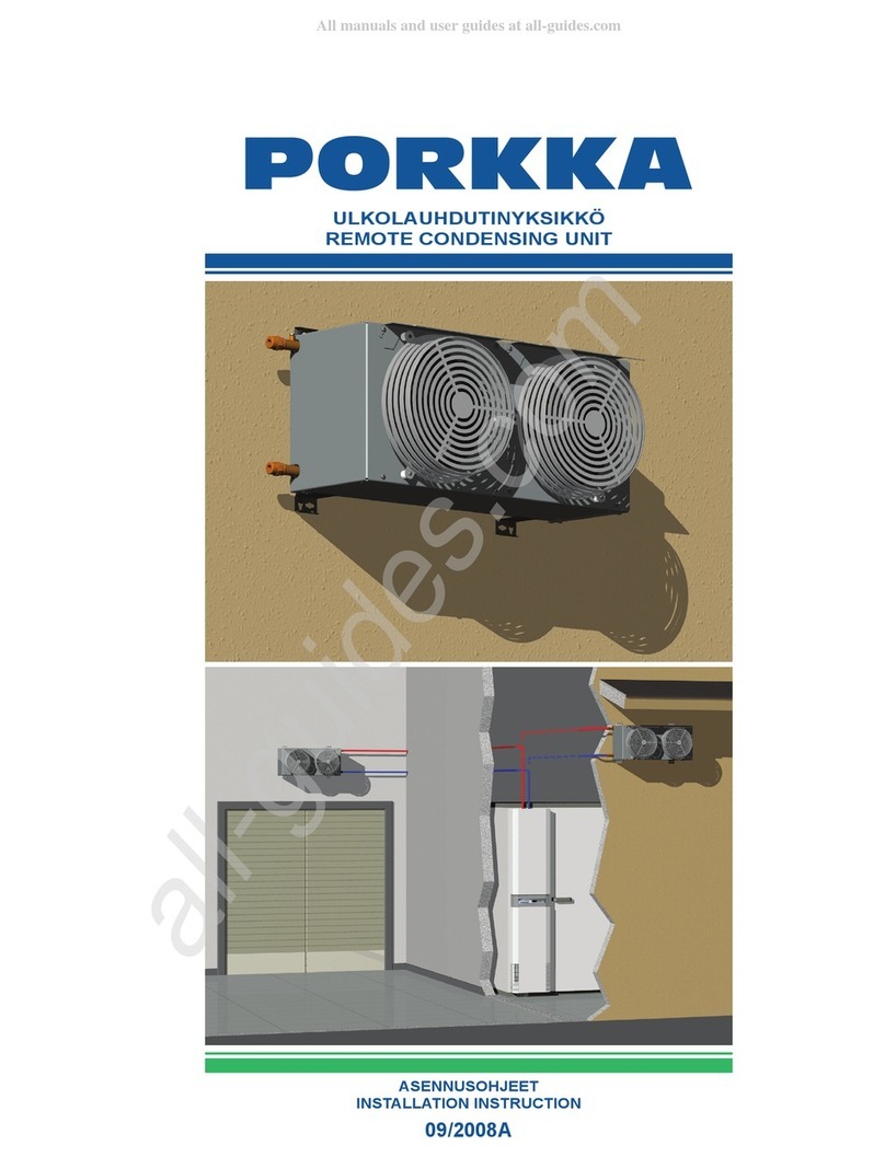 Porkka VH2164 installation instructions