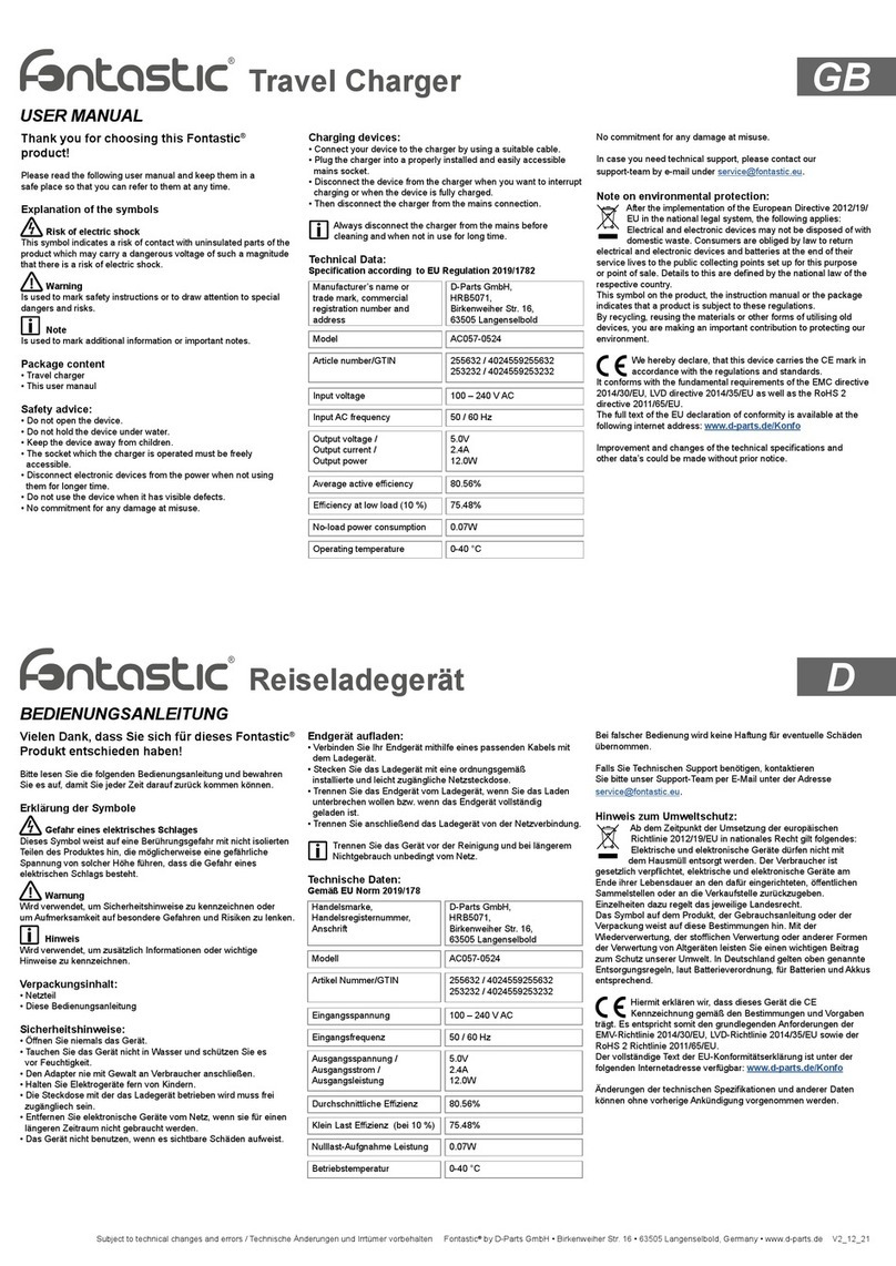 fontastic AC057-0524 User manual