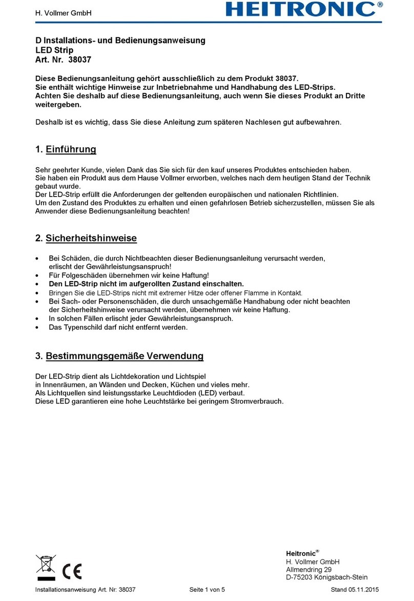 Vollmer HEITRONIC 38037 Installation and operating instructions Vollmer HEITRONIC 38037 Installation and operating instructions