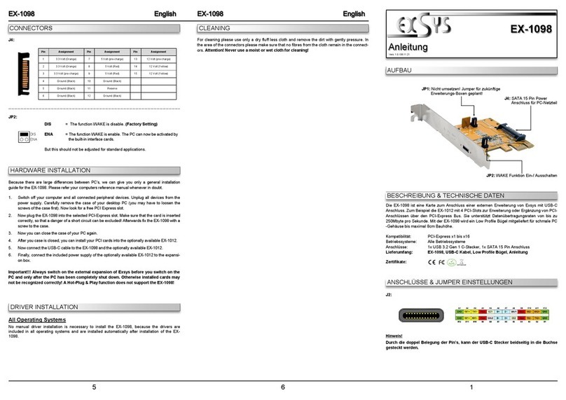 Exsys EX-1098 manual