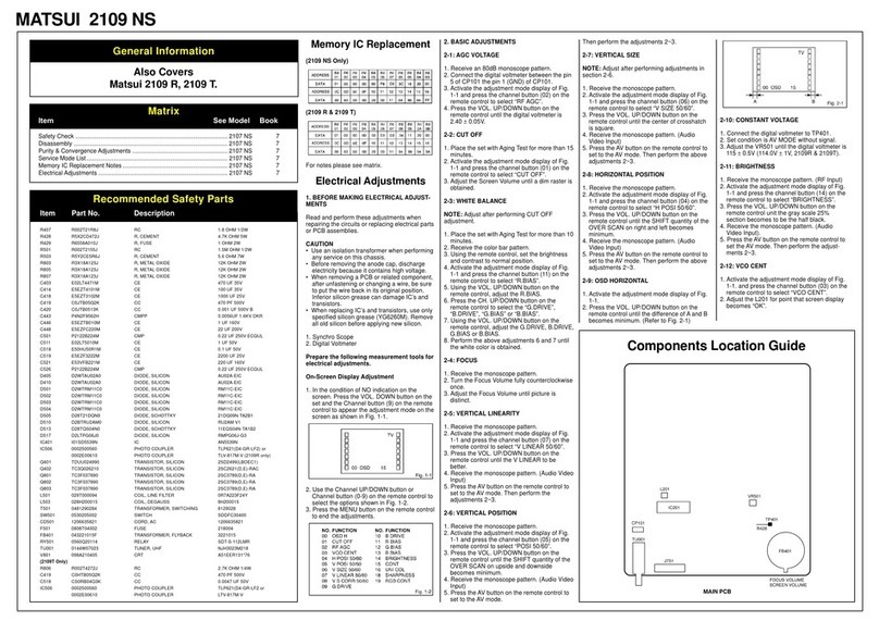 Matsui 2109 NS User manual