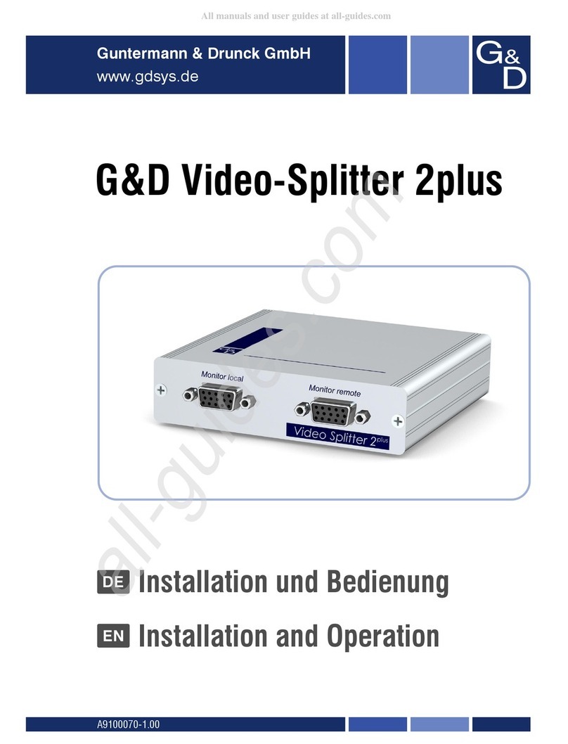 Guntermann & Drunck 2plus Installation and operation manual