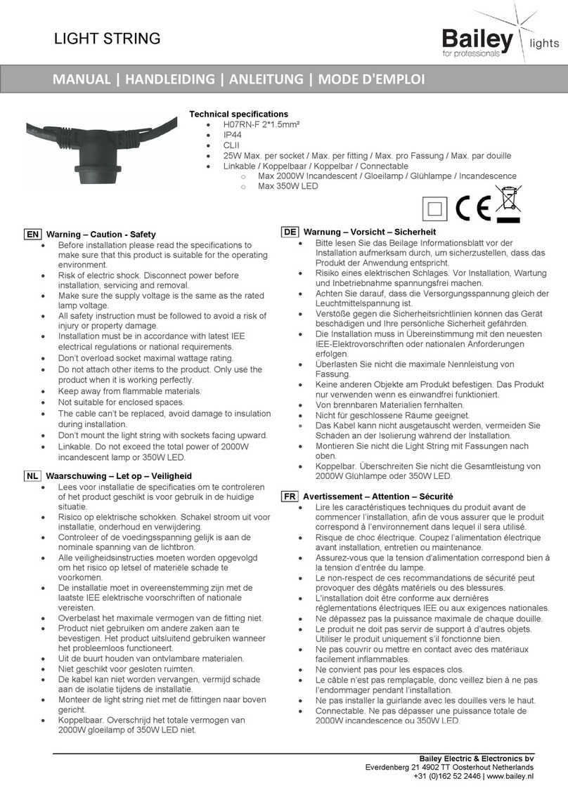 Bailey H07RN-F User manual