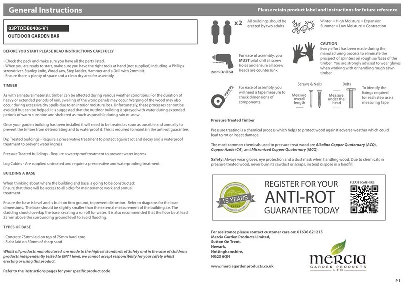 Mercia Garden Products 03PTODB0406-V1 Instruction manual Mercia Garden Products 03PTODB0406-V1 Instruction manual