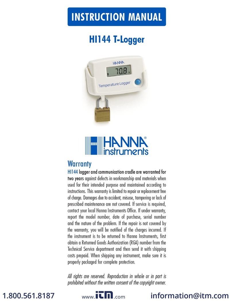 Itm Hanna Instruments HI144 T-Logger instruction manual