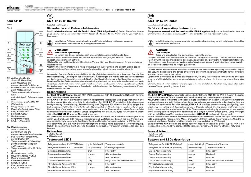 elsner elektronik KNX CP IP installation instructions