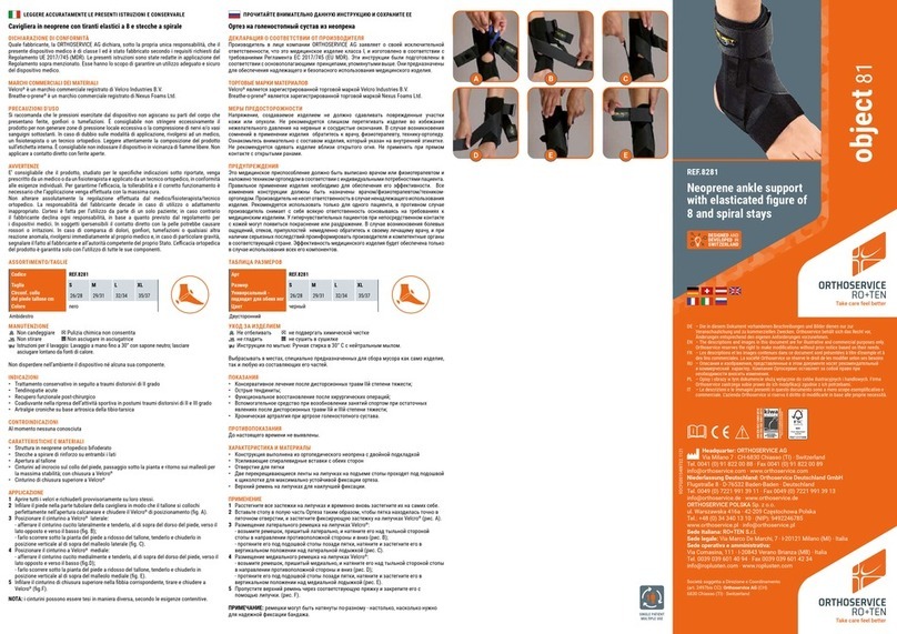 ORTHOSERVICE RO+TEN Object 81 User manual