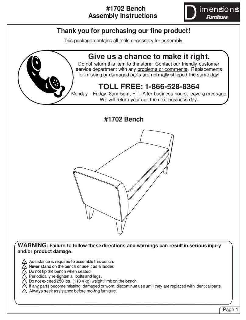 Dimensions Furniture 1702 User manual