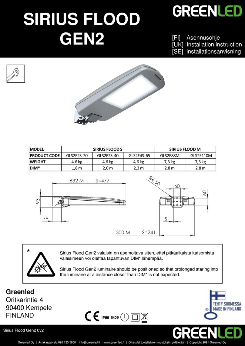 GREENLED SIRIUS FLOOD GEN2 User manual