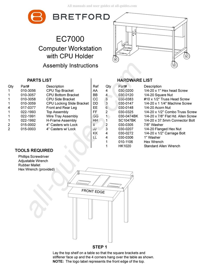 Bretford EC7000 User manual Bretford EC7000 User manual