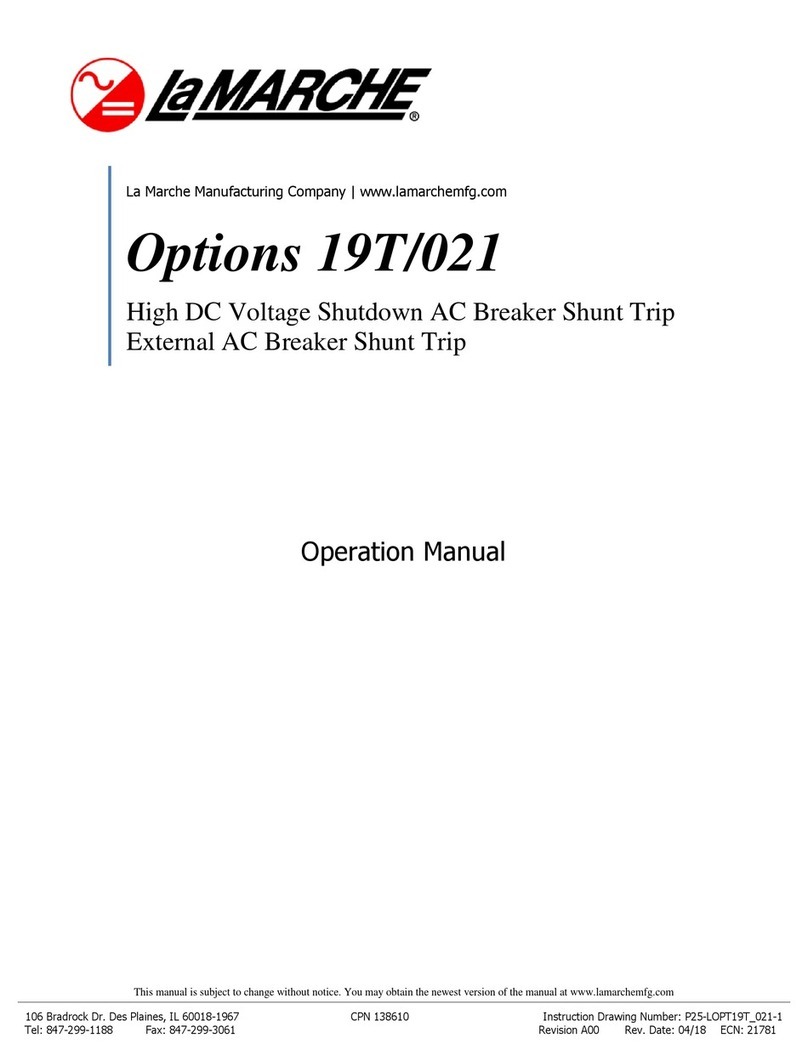 Lamarche Options 19T Operation manual
