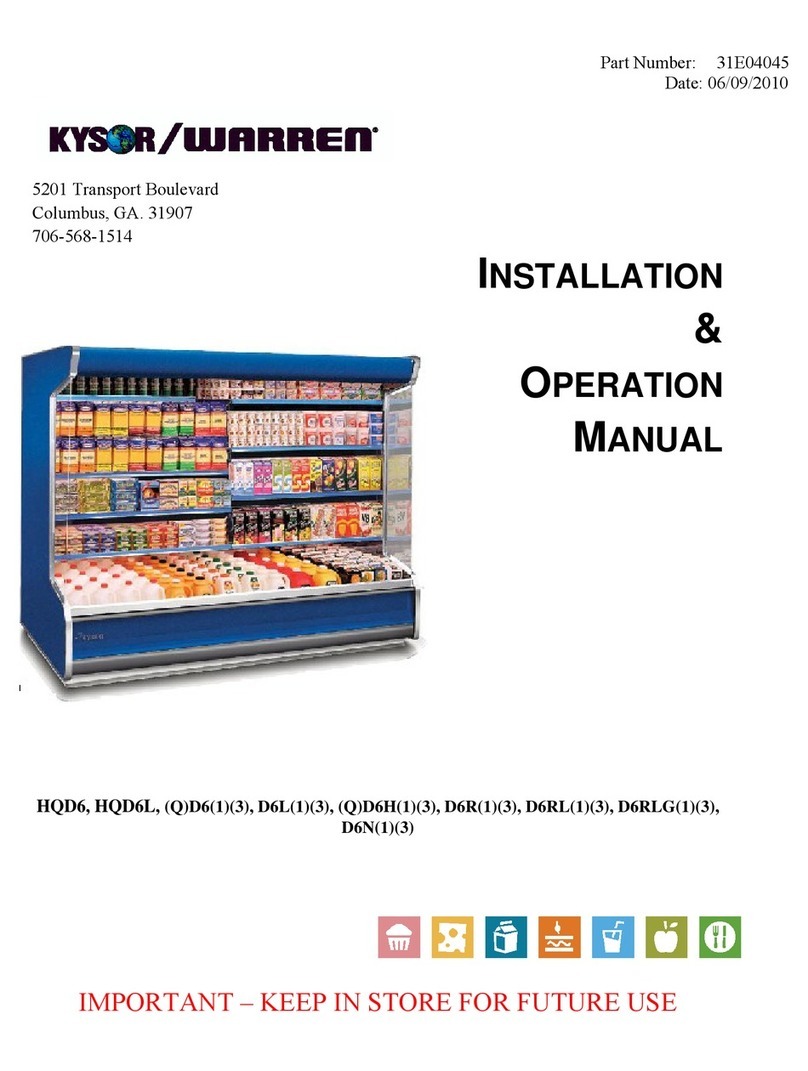 Kysor/Warren HQD6, HQD6L Installation & operation manual