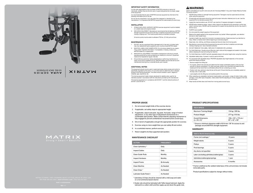 Matrix AURA Series User manual