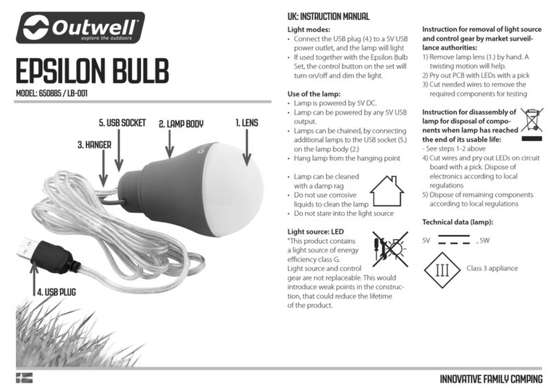 Outwell EPSILON instruction manual Outwell EPSILON instruction manual