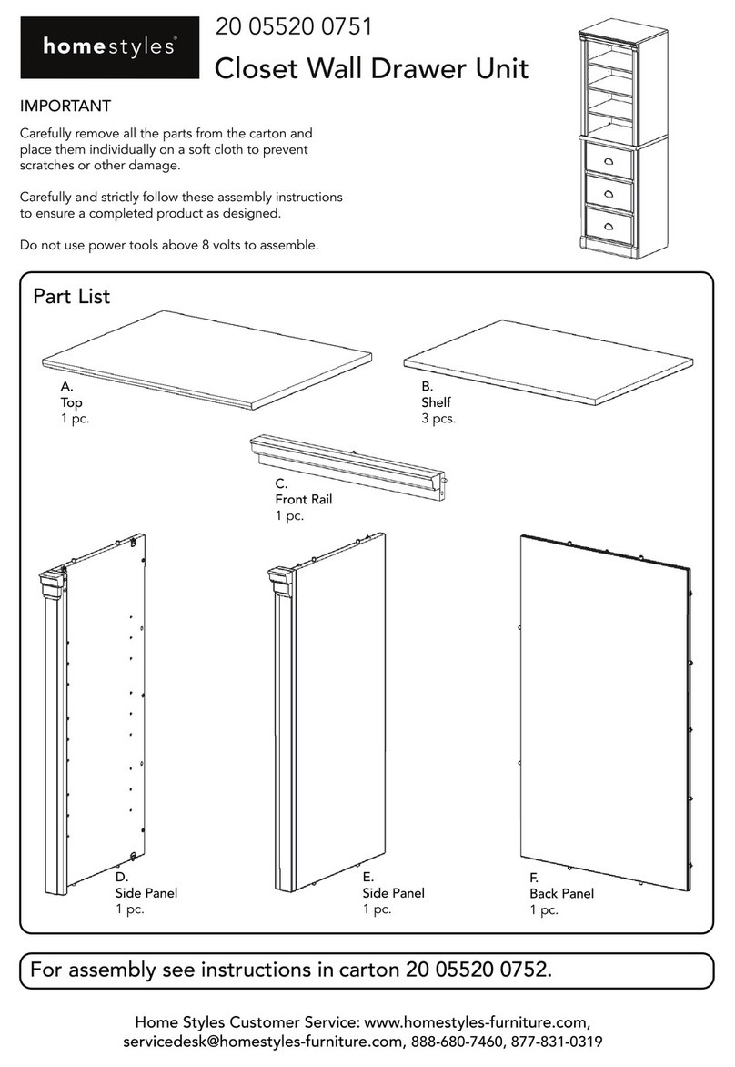 Home Styles 20 05520 0751 Assembly instruction