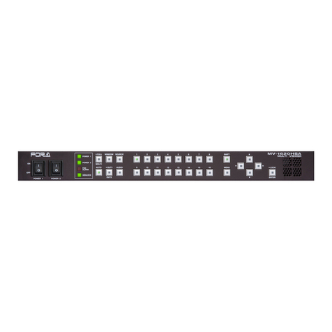 FOR-A MV-1620HSA User manual