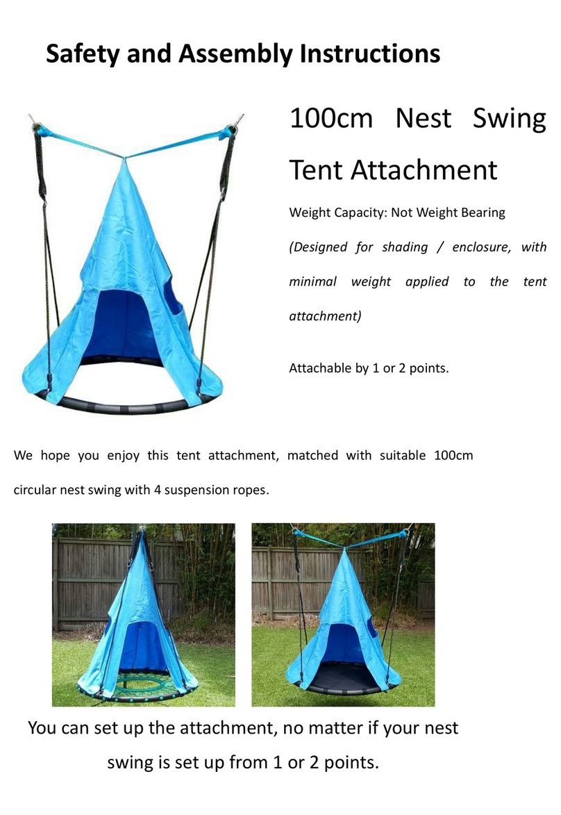 Heavenly Hammocks 100cm Nest Swing Tent Attachment Safety and assembly instructions Heavenly Hammocks 100cm Nest Swing Tent Attachment Safety and assembly instructions