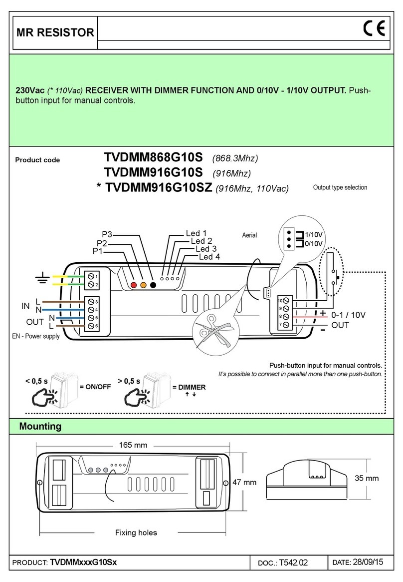 MR. RESISTOR TVDMM868G10S instructions