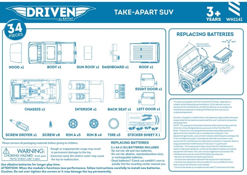 battat Driven Take-Apart SUV WH1141 User manual