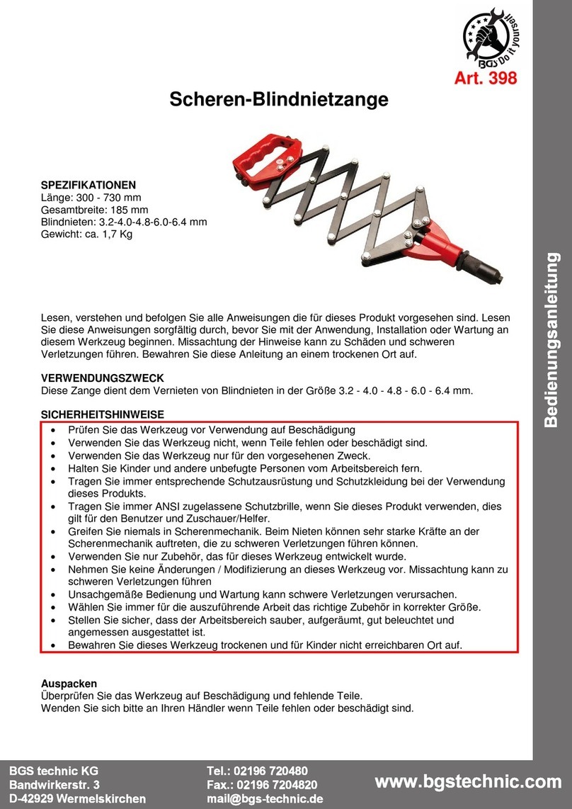 BGS technic 398 instruction manual