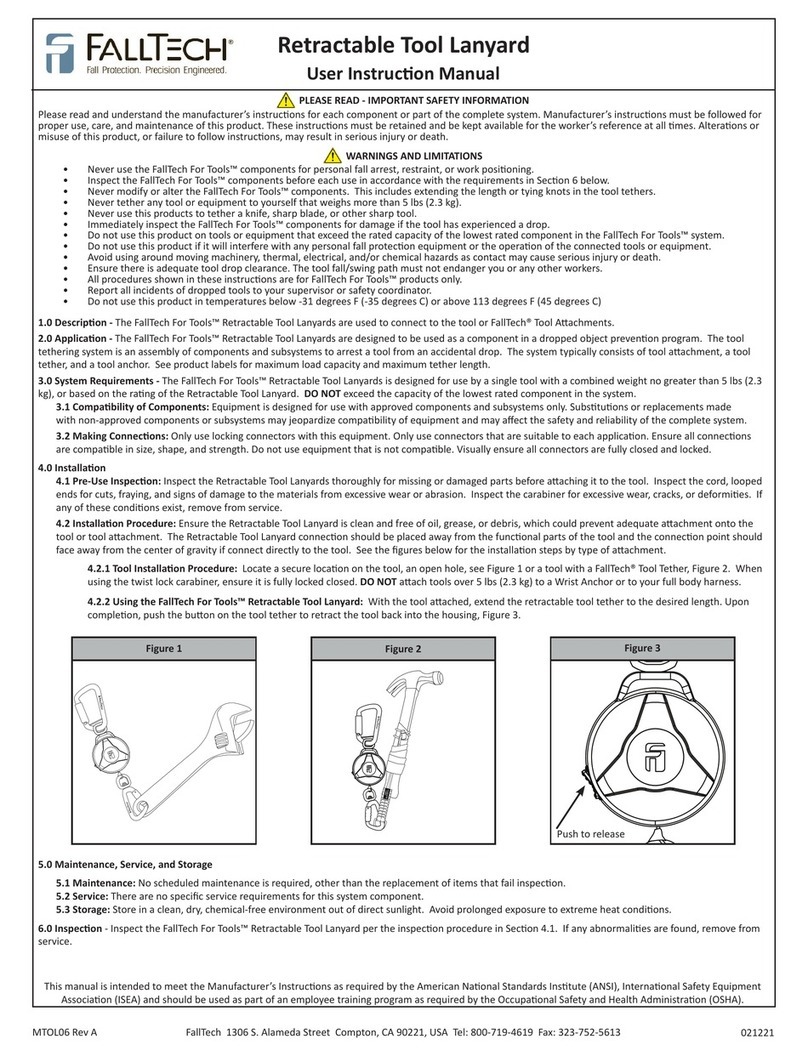 Falltech 5430A1 User instruction manual
