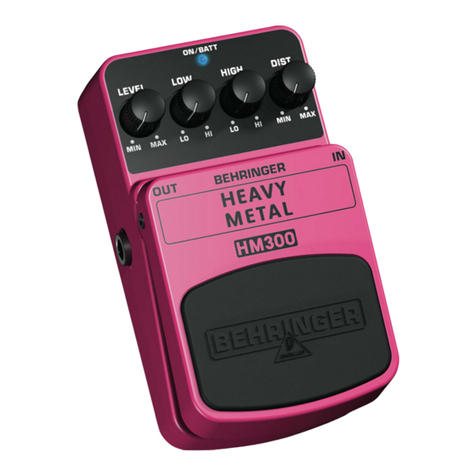Behringer Heavy Metal HM300 quick start guide