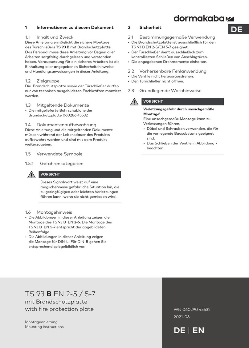 Dormakaba TS 93 B EN 2-5 Mounting instructions