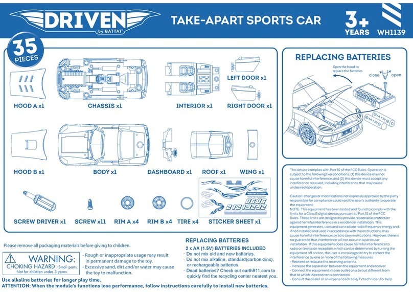 battat Driven Take-Apart Sports Car WH1139 User manual