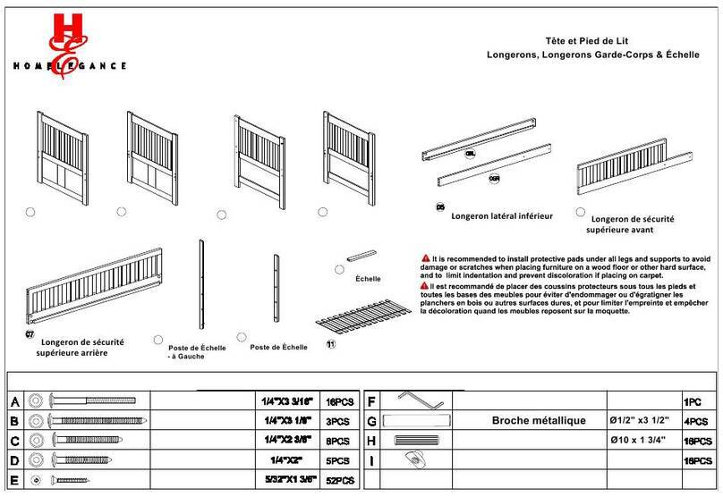 Homelegance B2013DC Assembly instruction